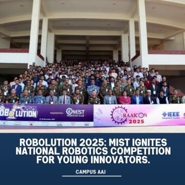 Robolution 2025: MIST launches national robotics showdown with schools, colleges and universities competing / MIST opens Robolution 2025 as IEEE RECON – AI and Arduino challenges kick off Robolution 2025: MIST launches national robotics showdown with schools, colleges and universities competing / MIST opens Robolution 2025 as IEEE RECON – AI and Arduino challenges kick off