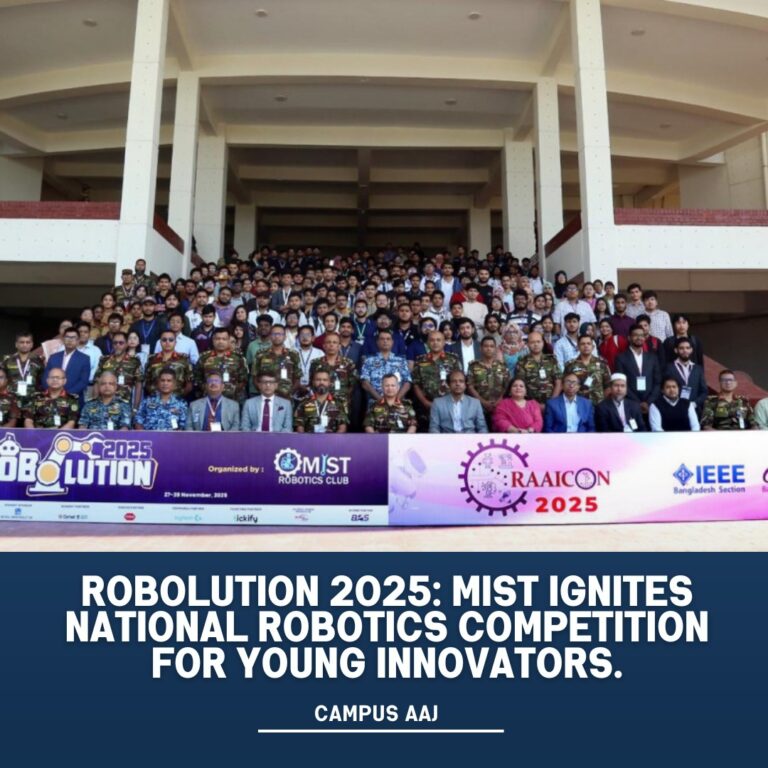 Robolution 2025: MIST launches national robotics showdown with schools, colleges and universities competing / MIST opens Robolution 2025 as IEEE RECON – AI and Arduino challenges kick off