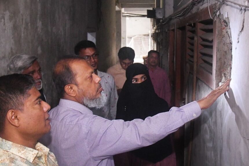 BUET experts inspect five more DU halls in rapid post-quake safety sweep 